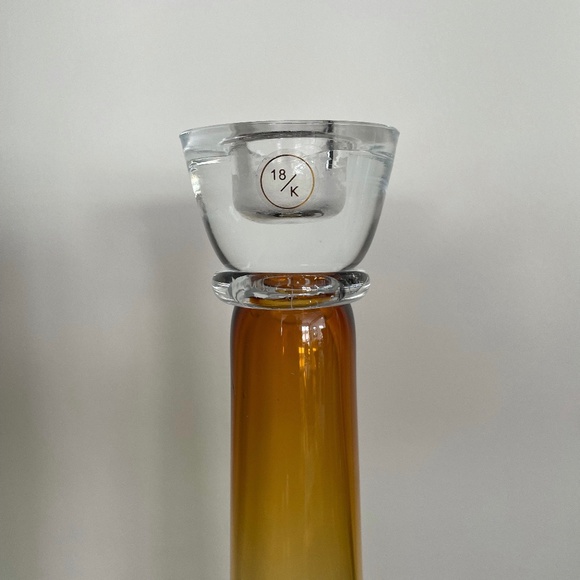 Mid-Century Modern Vibes Column Glass Candlestick Holder - Picture 3 of 3